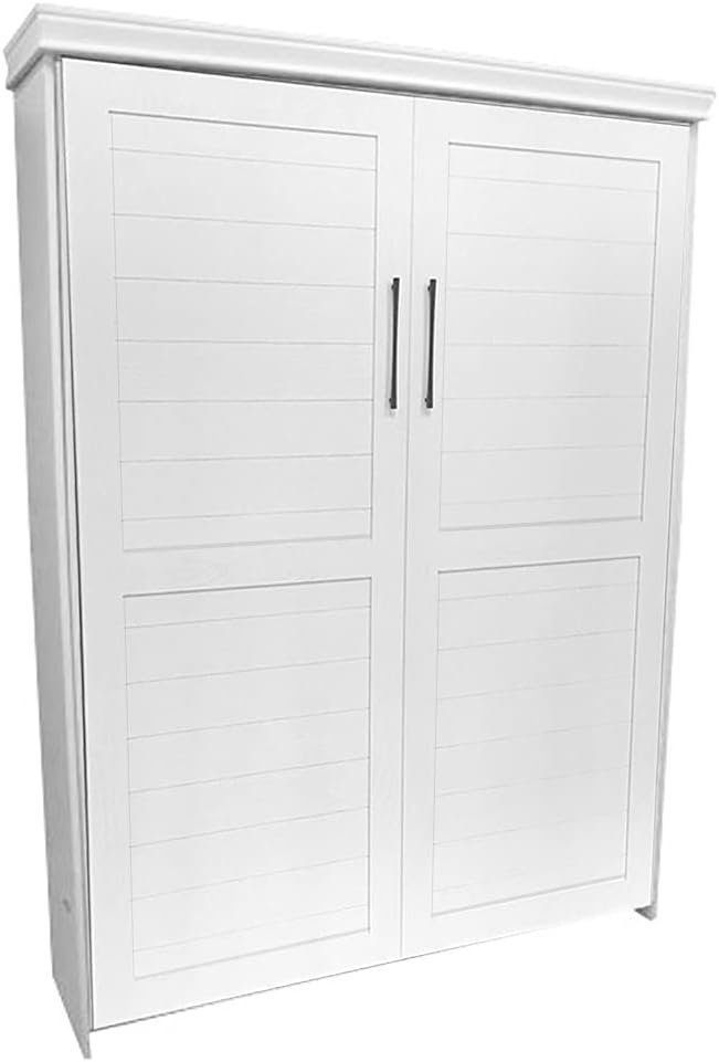 Queen Oak Wood Plank Face Murphy Bed