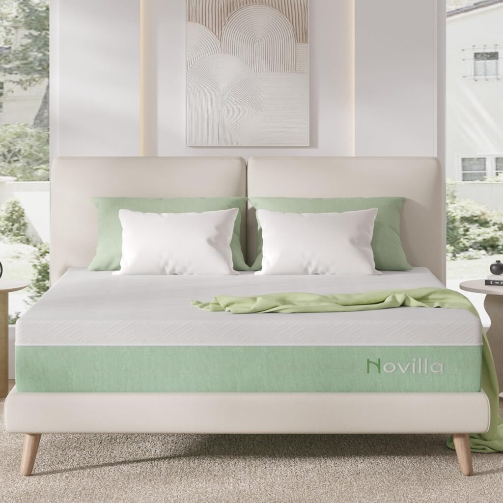 Novilla Mattress Queen Size,12 Inch Gel Memory Foam Mattress in a Box for Cool Sleep  Motion Isolation,Medium Firm Feel Bed Mattress,Bliss