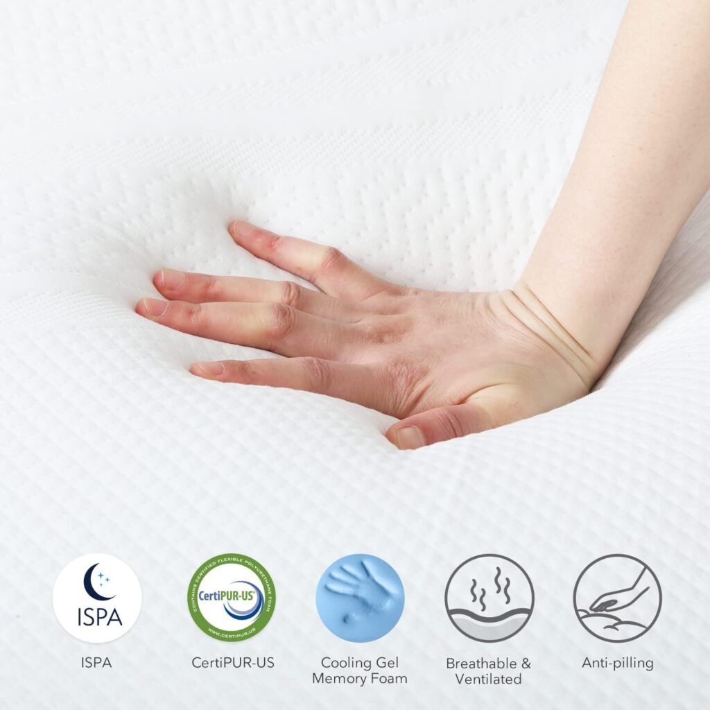 Sweetnight Queen Mattress, 12 Inch Gel Memory Foam Mattress in a Box for Cooling Sleep, Flippable Mattress with Two Firmness Preference, Pressure Relieving, CertiPUR-US Certified