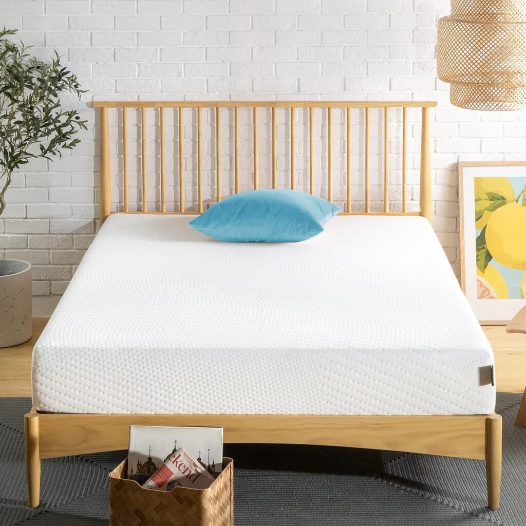 Zinus 8 Inch Green Tea Essential Memory FoamMattress, Bed-in-a-Box, CertiPUR-US Certified, Queen, White