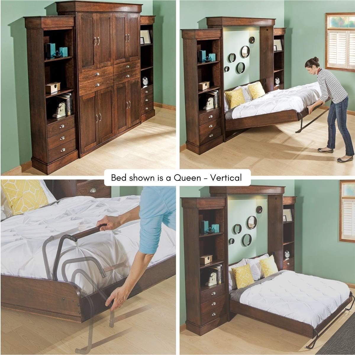 Create-A-Bed Queen Size Deluxe Murphy Bed Kit, Horizontal