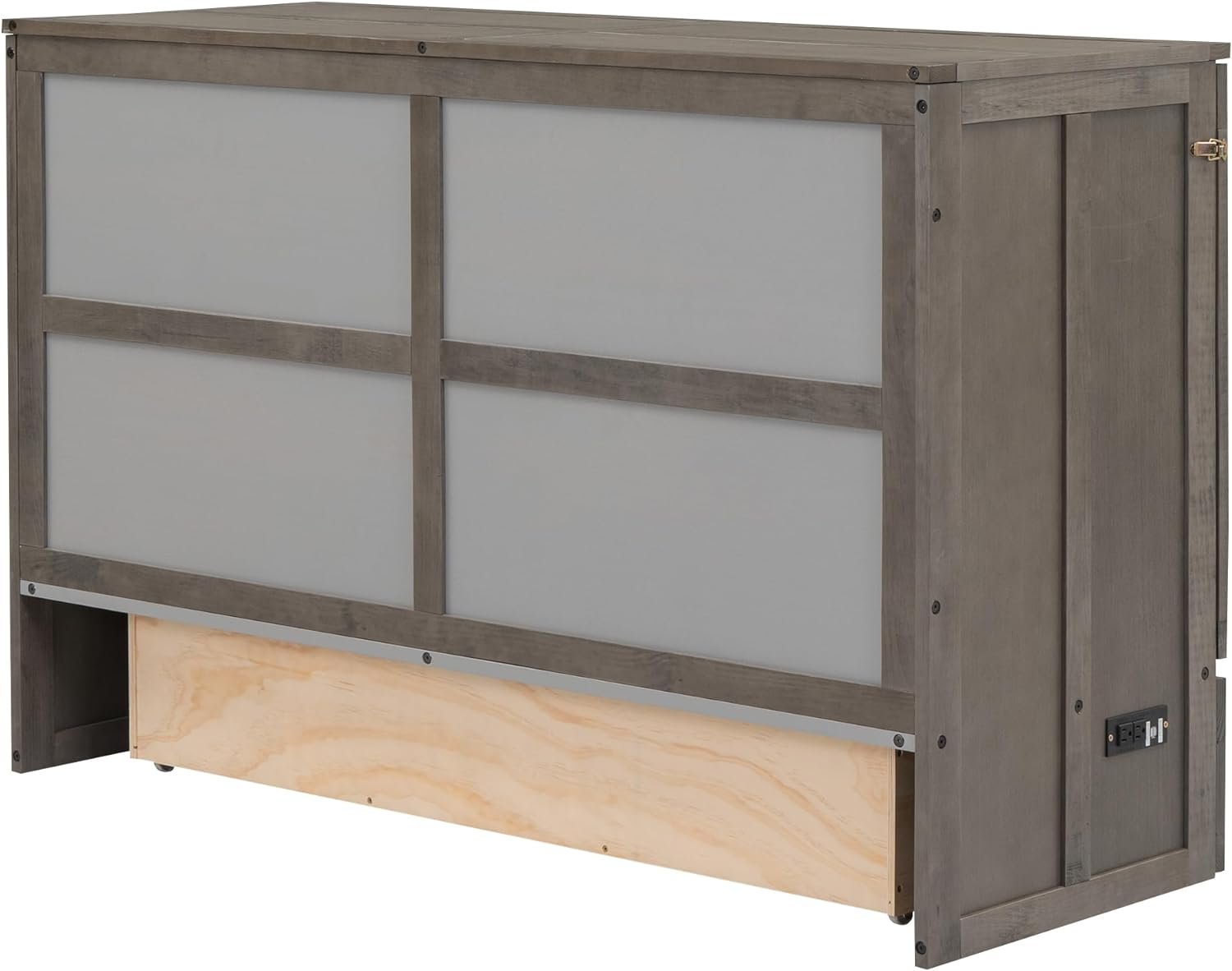 Murphy Bed Chest Queen Size, JULLYFOX Space Saving Platform Bed Queen Size with Storage Drawers Underneath 400 lbs Heavy Duty