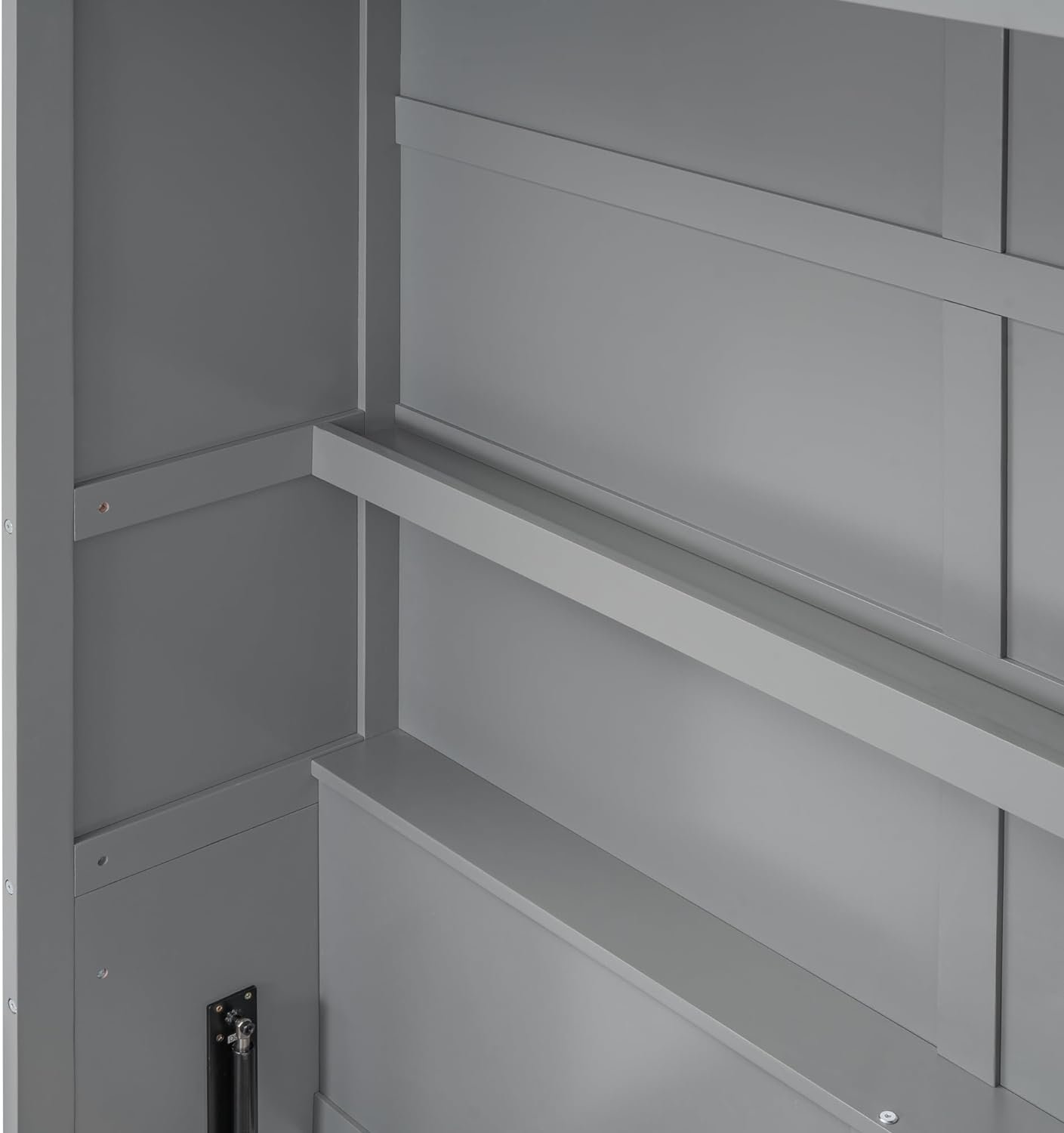 Full Size Murphy Bed with Wooden Slat Support, Foldable Wall Bedframe for Kids, Teens, Adults, Space-Saving, No Box Spring Needed, White
