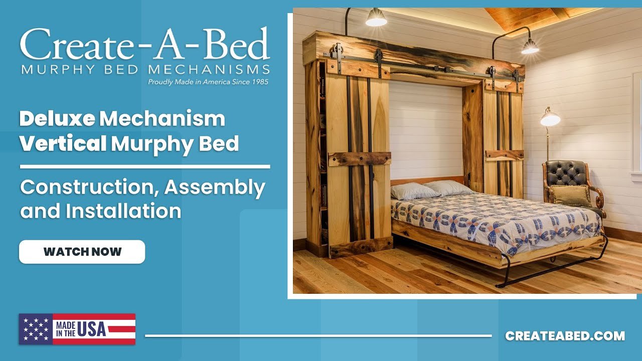 Create-A-Bed® Deluxe Vertical Murphy Bed Construction, Assembly  Installation Video