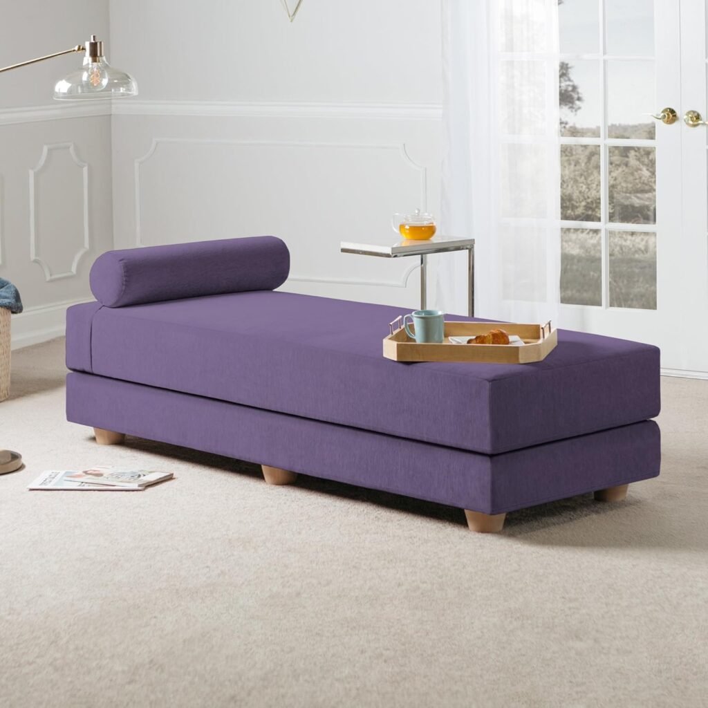 Jaxx Alon Daybed | Fold-Out Sleeper | Queen-Size Mattress - Ice