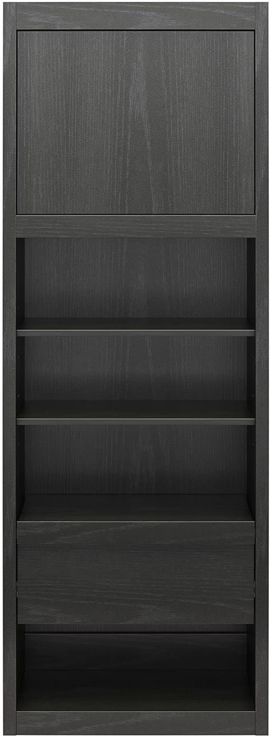 Signature Sleep Murphy Wall Bed Side Cabinet with Pullout Nightstand Ivory Oak
