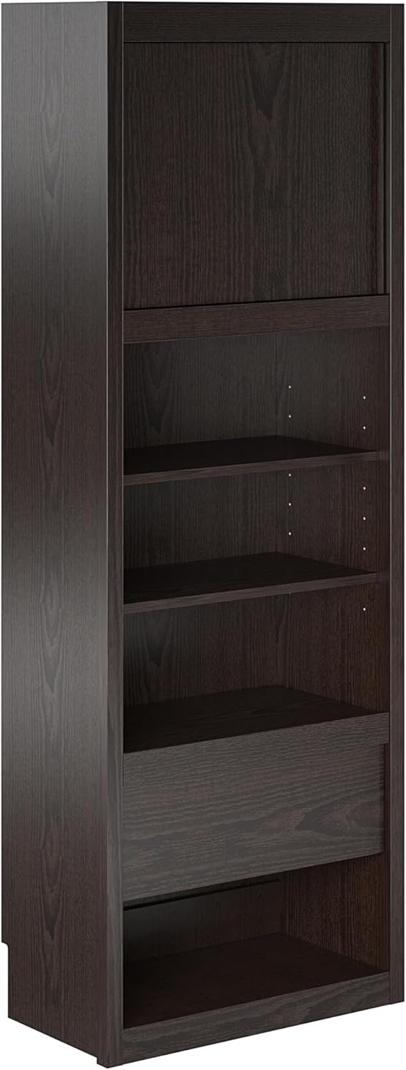 Signature Sleep Murphy Wall Bed Side Cabinet with Pullout Nightstand Ivory Oak