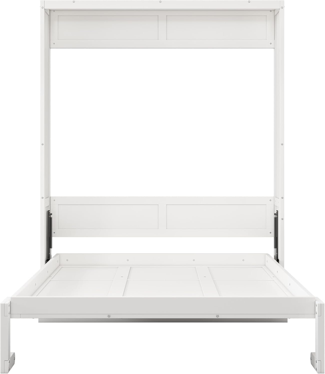 61.5-inch Full Size Murphy Bed,Full Size Folding Wall Bed Cabinet Bed with Desk Combo,Perfect for Guest Room,Study,Office,White