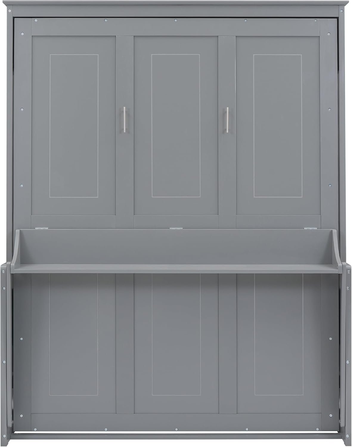 Harper  Bright Designs Twin Size Murphy Bed Frame, Modern Wall Bed Can Be Folded into a Cabinet, Twin Murphy Bed Frame for Bedroom, Living Room or Home Office (Twin, Gray)
