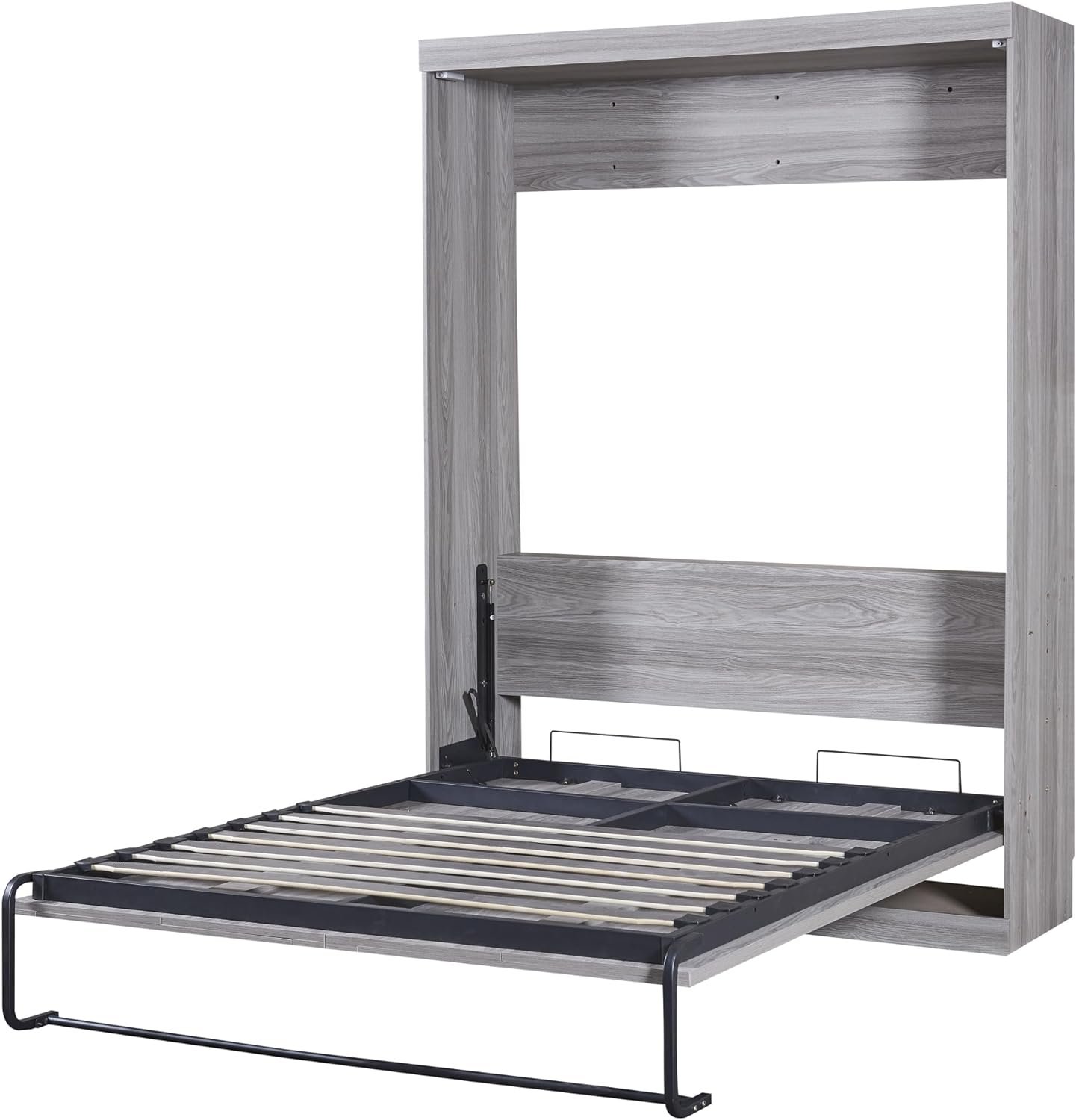 Harper  Bright Designs Twin Size Murphy Bed Frame, Modern Wall Bed Can Be Folded into a Cabinet, Twin Murphy Bed Frame for Bedroom, Living Room or Home Office (Twin, Gray)