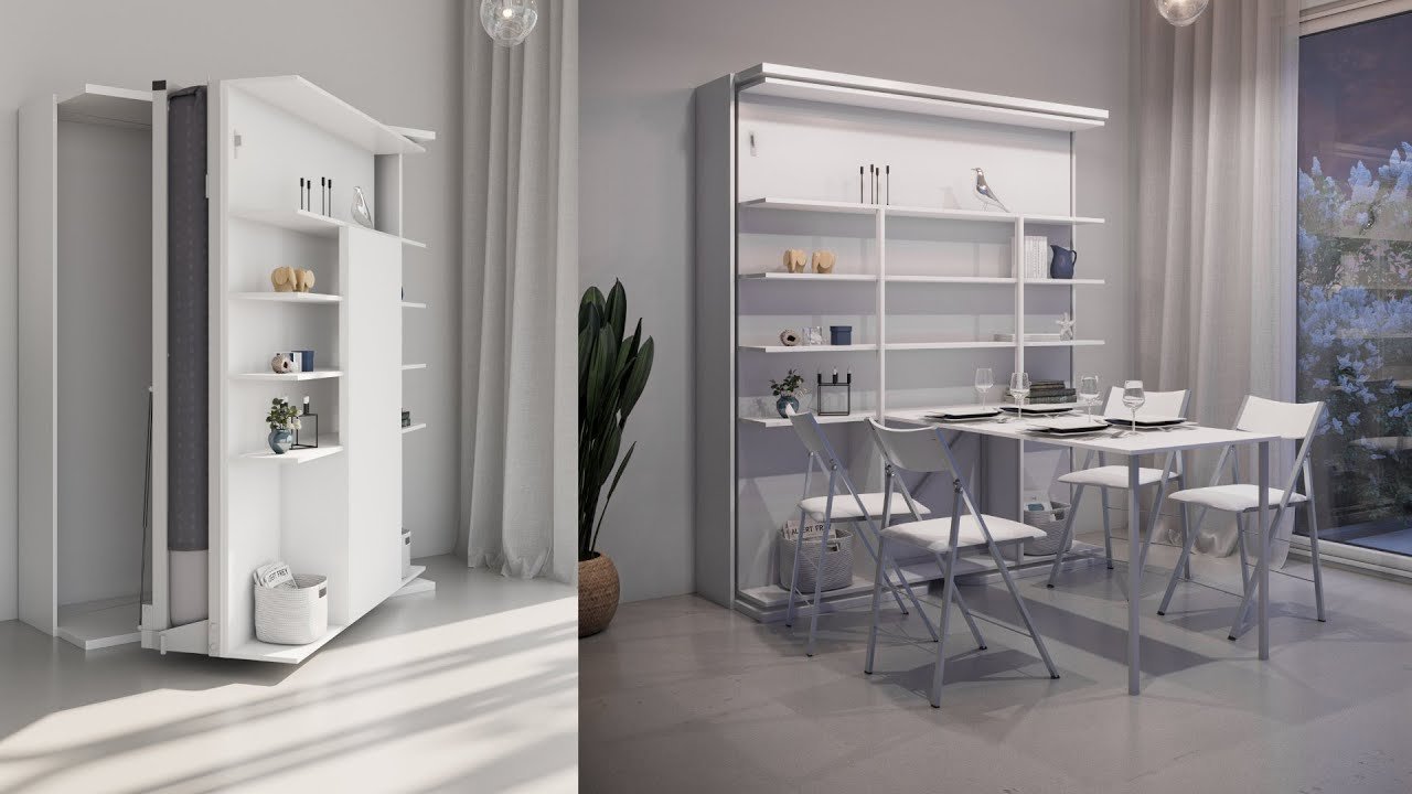 Unique Revolving Murphy Bed Table  TV | Compatto Rotating Wall Bed | Expand Furniture