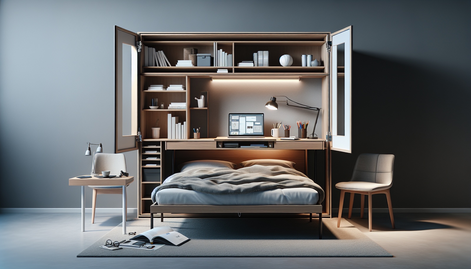 Hidden Desk Murphy Bed