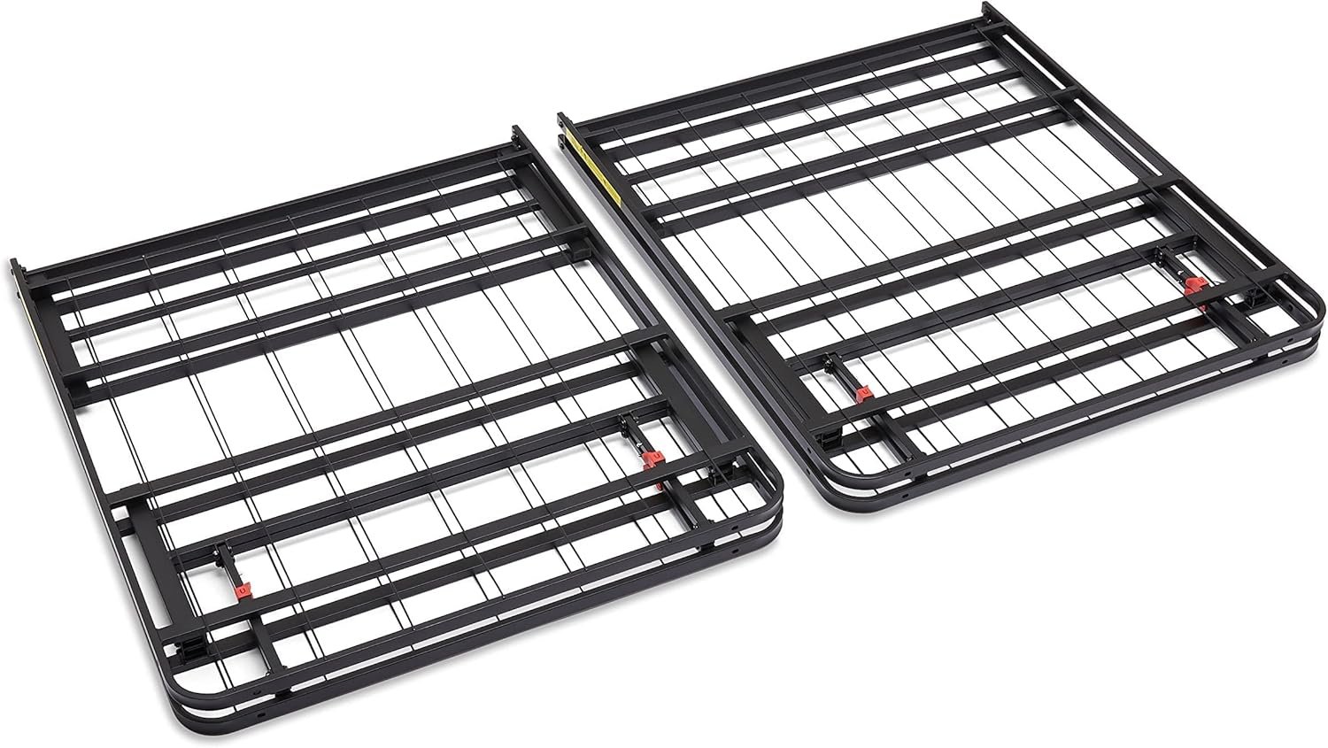 Amazon Basics Bed Frame with Storage, Foldable Metal Platform, Sturdy Steel, No Box Spring Needed, 14 inches High, Tool-Free Setup, Full Size, Black