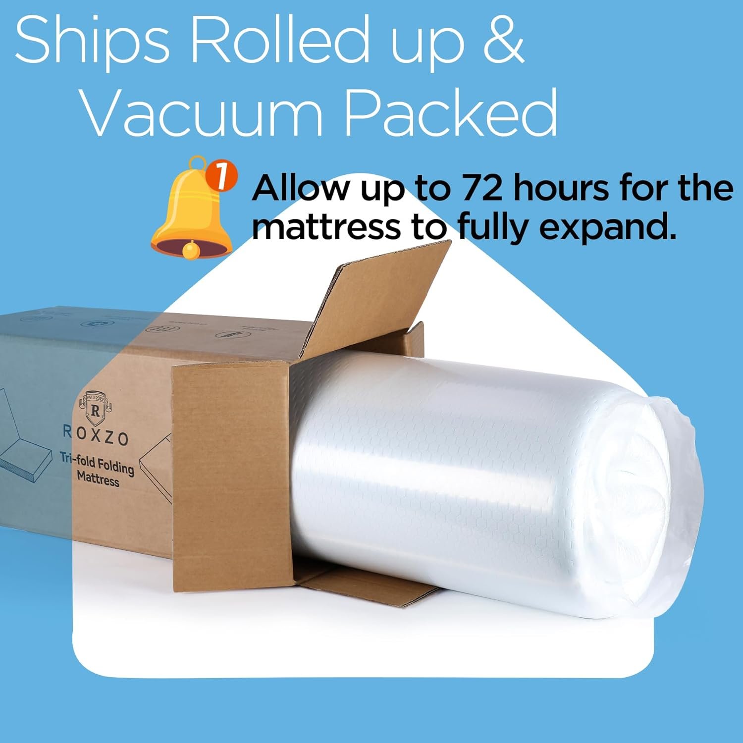 Folding Mattress Queen Size,6 inch Tri-fold Memory Foam Mattress Topper with Washable Cover, Non-Slip Bottom Guest Bed Queen Size, 78 x 58 x 6