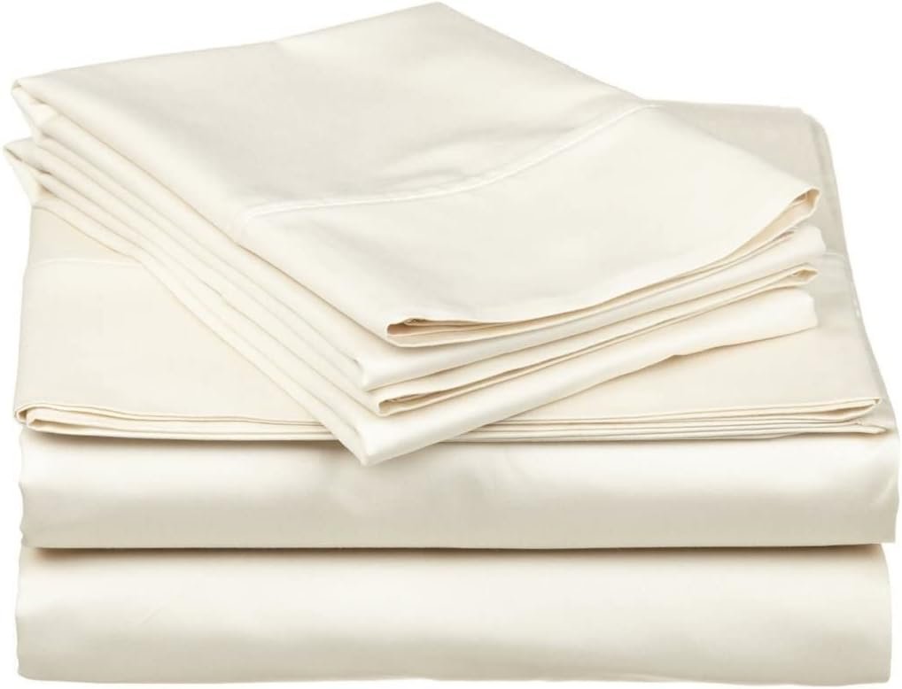 Queen Size Murphy Bed/Wall Bed Pcs Sheet Set Light Grey Color 100% Cotton Thread Count with Inches Deep Pocket