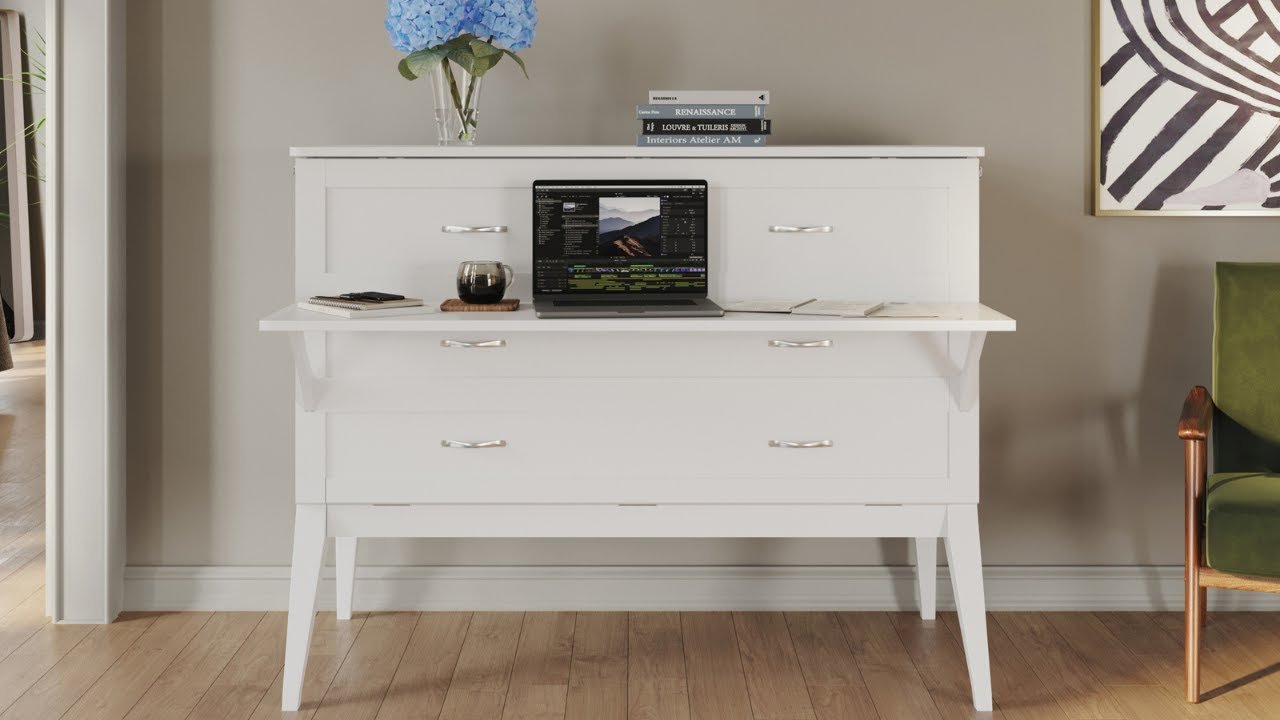 What is a Murphy Bed Desk? - The Northampton Murphy Bed Desk in White
